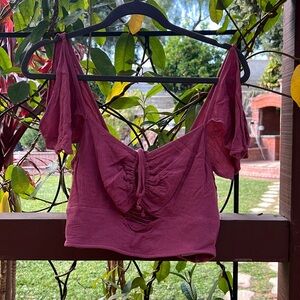 Off the shoulder crop top